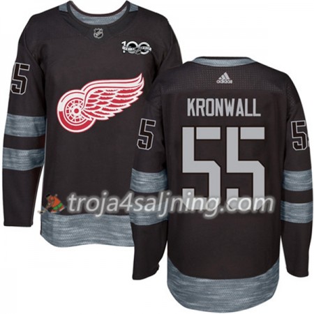 Detroit Red Wings tröja Niklas Kronwall 55 1917-2017 100th Anniversary Adidas Svart Authentic - NHL Tröjor Herr
